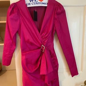 NBD pink detailed mini dress